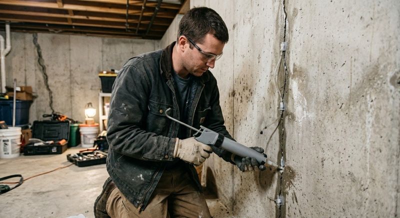 Basement Crack Repair in Draper, UT