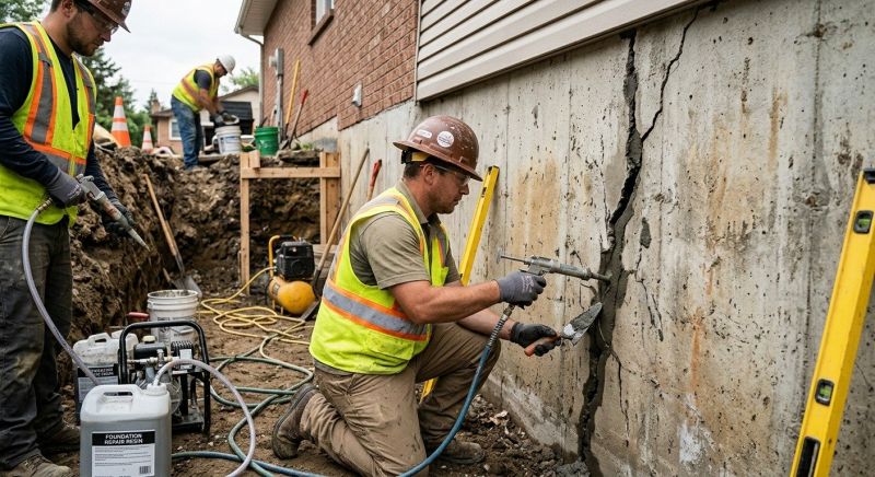 Cracked Foundation Repair in Draper, UT