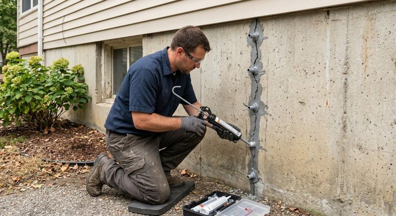 Foundation Crack Sealing in Draper, UT