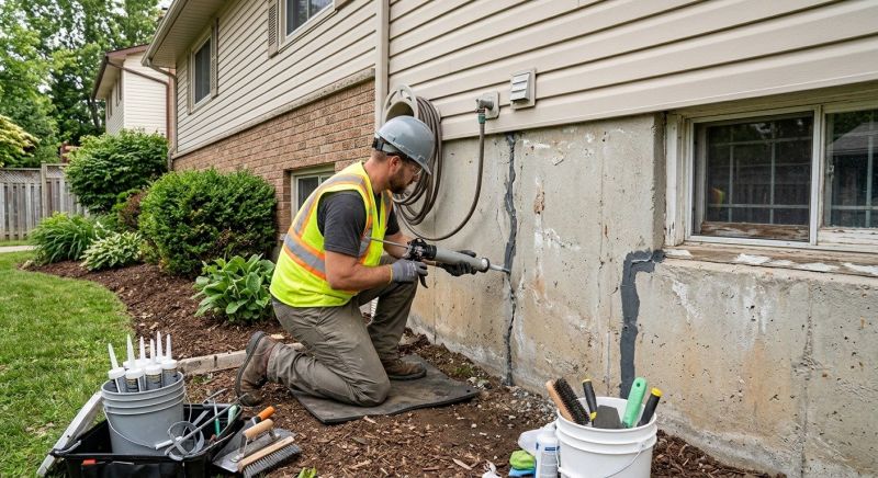 Foundation Crack Sealing in Draper, UT