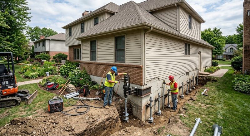 Helical Piers Installation in Draper, UT
