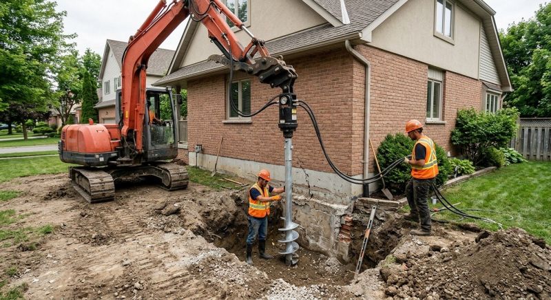 Helical Pile Installation in Draper, UT