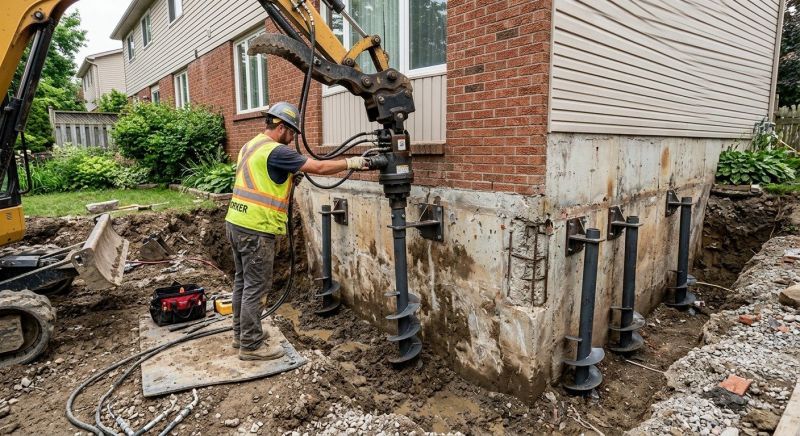 Helical Pile Installation in Draper, UT