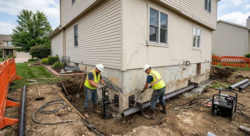 Sinking Foundation Repair in Lehi, UT
